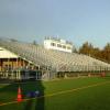Exeter High School, NH - 23 row high, 186' long elevated beam design grandstand  seating 2,300 and an 8' x 48' press box
