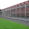 Glens Falls High School, NY - 16 row high, 228' long elevated beam design grandstand seating 2,000 and an 8' x 48' press box
