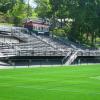 Winchester High School Field, MA - 14 row high, 144' long elevated beam design grandstand seating 850 and an 8' x 24' press box