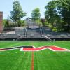 Winchester High School Field, MA - 14 row high, 144' long elevated beam design grandstand seating 850 and an 8' x 24' press box