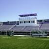 University of Bridgeport, CT - 
13 row high, 150' long elevated beam design grandstand seating 1,000  and an 8' x 30' press box


