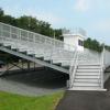 Oliver Ames HS, Easton, MA - 10 row high, 162' long elevated beam design grandstand seating  800 and an 8' x 18' press box 
 